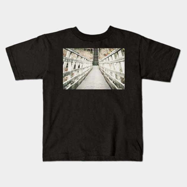 Wooden Bridge Kids T-Shirt by Errne